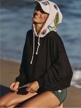 Free People Final Call  Patch Hoodie | Large